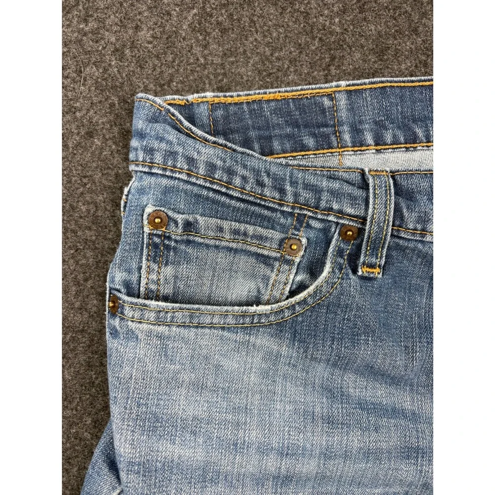 Levis 527 Slim Bootcut Jeans Mens 33x30 Light Wash Blue Denim 05527-0489